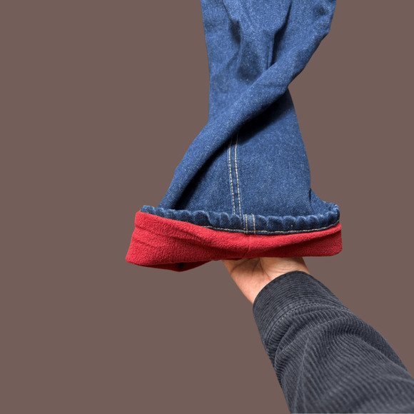 RedHead Flannel Lined Jeans | Dark Wash Denim | Size 34x30 | Vintage - Picture 2 of 6